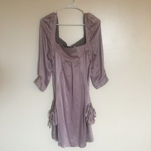 interlud Silk Drawstring Sleeve Bohemian Dress